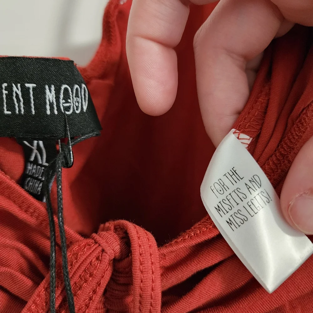 NWT Dollskill Current Mood F is For Fairies Handkerchief Dress in Rust - Picture 7 of 9